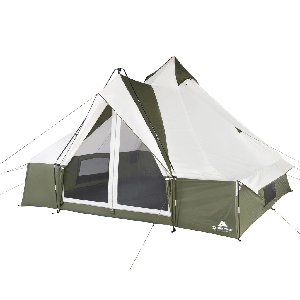 8 Person Camping Tent with Covered Entrance W37383