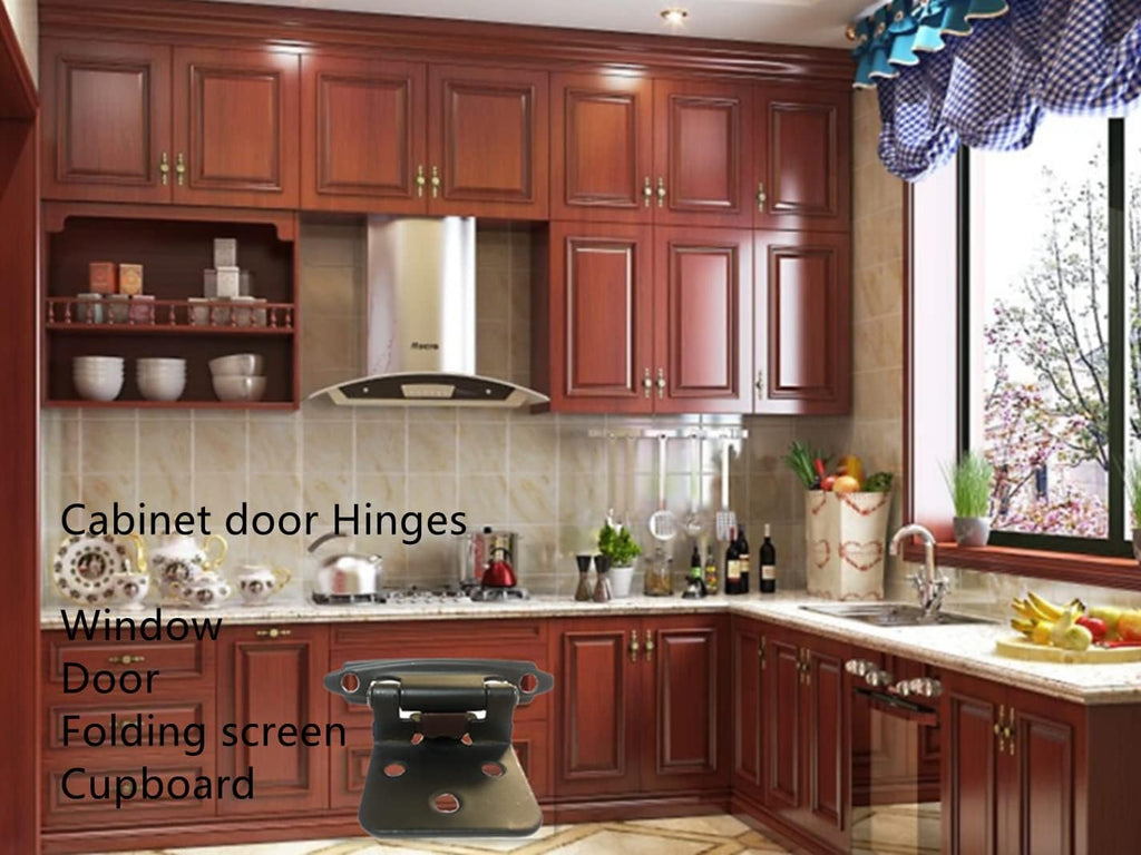 Black Cabinet Hinges 1/2 inch Overlay 2 Pack Z9680